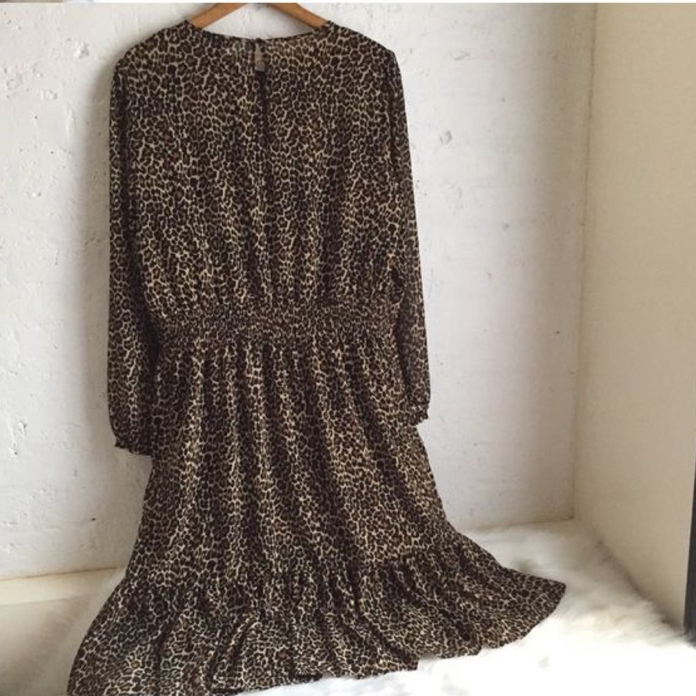 J. Crew Leopard Print Midi Dress
